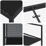 vidaXL Ensemble de jardin 5 pièces en noir avec textilène et acier.