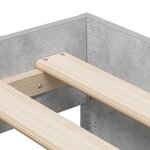 vidaXL Cadre de lit de rangement Gris béton 100x200 cm