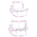 vidaXL Ensemble de canapé de jardin 11 Pièces Anthracite Acier