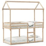 vidaXL Lit superposé sans matelas 90x190 cm bois de pin massif