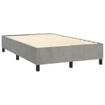 vidaXL Sommier à lattes de lit matelas et LED Gris clair 120x200 cm