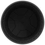 vidaXL Pot à fleurs rond 6 Pièces Noir Ø 19 x 16 cm Plastique