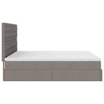 VidaXL Cadre de lit ottoman avec matelas taupe 160x200 cm tissu