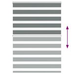 vidaXL Store zèbre gris foncé largeur du tissu 110 9 cm polyester