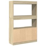 vidaXL Buffet haut chêne sonoma 92x33x140 cm bois d'ingénierie