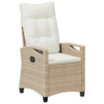 vidaXL Chaise de jardin 2 Pièces Beige et crème 56 x 60 x 112 cm