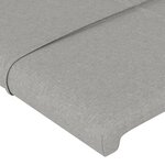 vidaXL Tête de lit avec oreilles Gris clair 103x23x118/128 cm Tissu