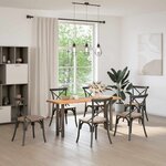 vidaXL Pieds de table console en acier naturel  2 pièces  38 x (72-73) cm