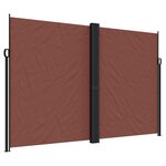 vidaXL Auvent latéral rétractable Marron 220x1200 cm