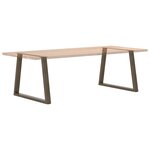 vidaXL Pieds de table à manger en forme de V  2 pièces  acier naturel  90 x (72-73 3) cm