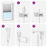 vidaXL Store plissé 70x125 cm Blanc