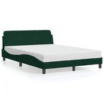 vidaXL Cadre de lit Dover vert foncé 120x200 cm velours