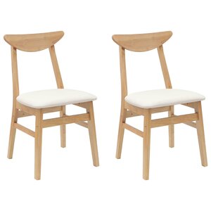 vidaXL Chaises de salle à manger 2 Pièces Naturel 42 x 47.5 x 81 cm