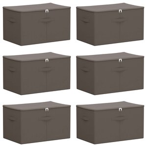 vidaXL Boîte de rangement 6 pc Tissu intissé 60 x 43 x 35 cm 90 3 L