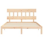 vidaXL Cadre de lit sans matelas bois de pin massif