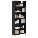 vidaXL Haut Armoire Chêne noir 69 5 x 32 5 x 180 cm Bois d'ingénierie