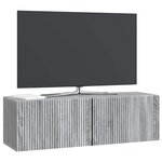 vidaXL Meuble TV mural Sonoma gris 98 x 31 x 30 cm Bois d'ingénierie