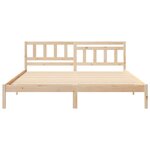 vidaXL Cadre de lit Marron 200 x 200 cm Bois massif en pin