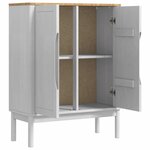 vidaXL Buffet FLORO Blanc 70 x 30 x 70 5 cm Bois de Pin Massif