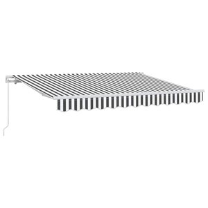 vidaXL Auvent Rétractable Anthracite 350 x 200 cm tissu
