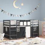 vidaXL Lit mezzanine enfants avec rideaux sans matelas 90x200cm
