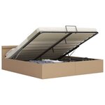 vidaXL Cadre de lit à rangement hydraulique et LED 160x200 cm