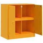 vidaXL Buffet jaune moutarde 67x39x73 cm acier