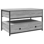 vidaXL Table basse sonoma gris 85x50x50 cm bois d'ingénierie et métal