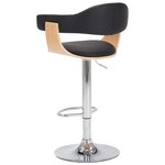 vidaXL Tabourets de bar lot de 2 noir bois courbé et similicuir