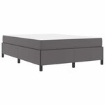 vidaXL Cadre de lit avec matelas Gris 140 x 190 cm tissu