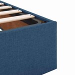 vidaXL Cadre de lit avec stockage Bleu 140 x 200 cm tissu