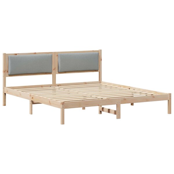 vidaXL Cadre de lit Gris clair 180 x 200 cm Pin massif