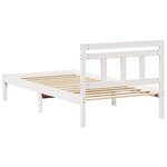 vidaXL Cadre de lit Blanc Bois massif en pin