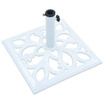 vidaXL Socle de parasol Blanc 12 kg 49 cm Fonte