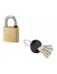 THIRARD - Cadenas à clé Reverso  laiton  extérieur  anse acier  30mm  4 clés - THIRARD