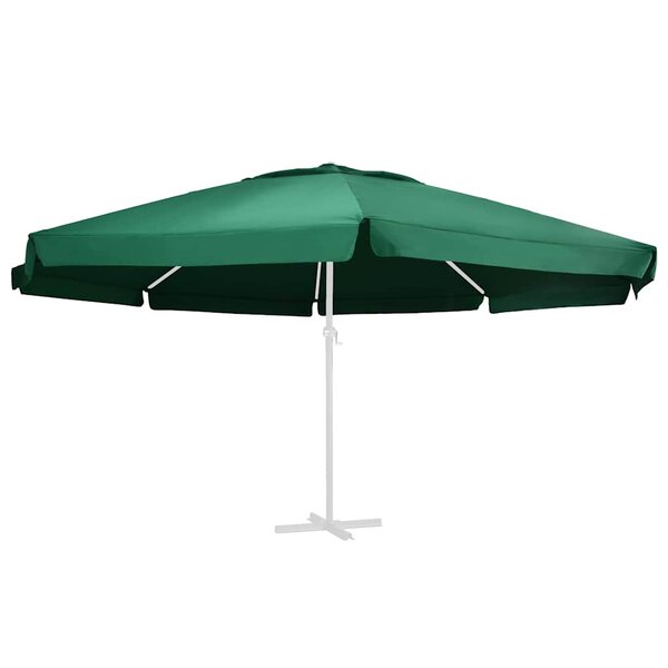 vidaXL Tissu de remplacement pour parasol d'extérieur Vert 610 cm