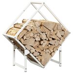 vidaXL Portant de bois chauffage blanc 60x25x60 cm