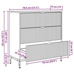 vidaXL Buffet Chêne sonoma 79 5 x 33 x 82 cm Bois d'ingénierie