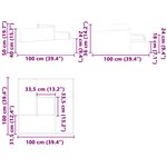 vidaXL Cache-pot de jardin Marron 100 x 100 x 50 cm Acier Corten