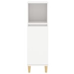 vidaXL Armoire de salle de bain blanc 30x30x100 cm bois d'ingénierie