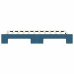 vidaXL Lit de jour avec lit gigogne bleu 80x200 cm velours