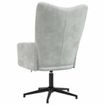 vidaXL Chaise de relaxation Gris clair Velours