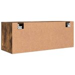vidaXL Armoire à chaussures murale Chêne fumé 100x35x38 cm