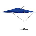 vidaXL Parasol déporté Roma avec LED  bleu azur  352x251x265 cm en aluminium.