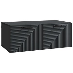 vidaXL Meuble TV mural Noir 78 5 x 41 x 30 cm Bois d'ingénierie
