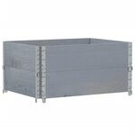 vidaXL Jardinière gris 80x60 cm bois massif de pin