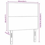 vidaXL Tête de lit avec tête de lit Gris foncé 90 cm Cuir synthétique