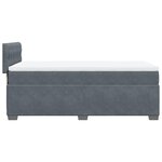 vidaXL Sommier à lattes de lit et matelas Gris foncé 90x190 cm Velours