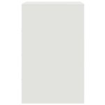 vidaXL Table de chevet blanc 34 5x39x62 cm acier