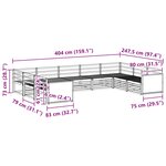 vidaXL Ensemble de canapés d'extérieur 9 pc Naturel